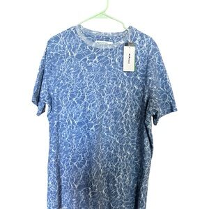 Blue and White Patterned T-Shirt